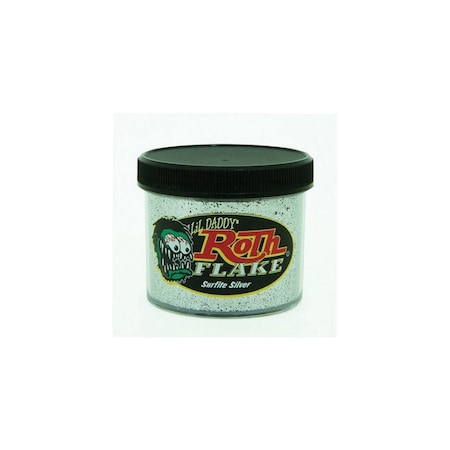 Roth Flake & Pearl Product Surfite Silver Solid Metal Flake, Standard .015 Size, 2oz Jar RF105